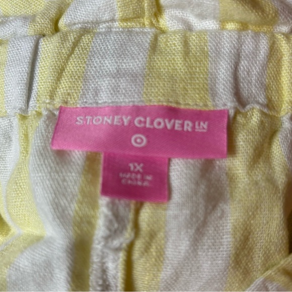 NWT Stoney Clover Lane X Target Yellow Stripe Jumpsuit Romper Women's XLarge 1X - Picture 7 of 10